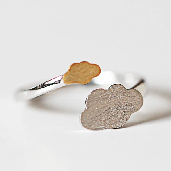 RI125 cloud Cute Rings 100% 925 silver Jewelry  Vintage Adjustable rings for women gift