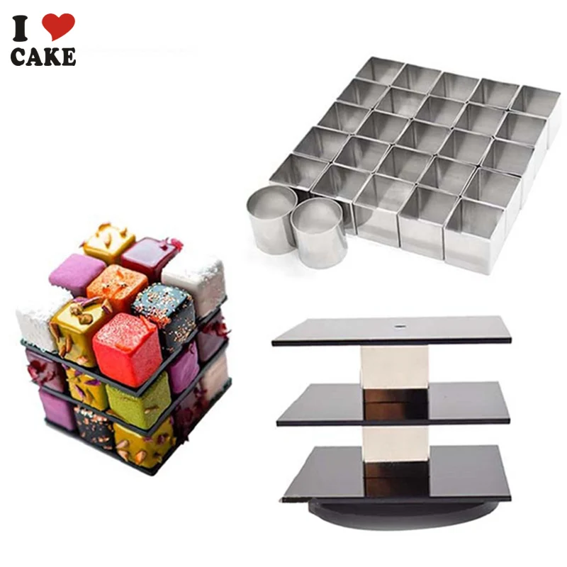 Новый набор из нержавеющей стали Rubik благородный вкус инструменты для торта