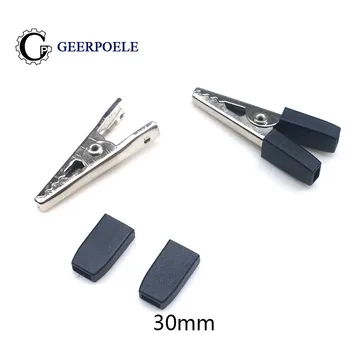 

20pcs/lot 30MM test Metal Alligator Clip Crocodile clips Electrical Clamp for Testing Probe Meter With Plastic crocodile clamp