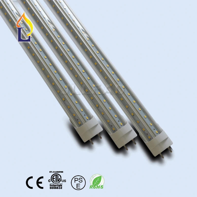 

5 years warranty 500 Pack ETL listed T8 v-shaped LED Tube Light 24W-48W ballast bypass Fluorescent beer cooler bulb replacement