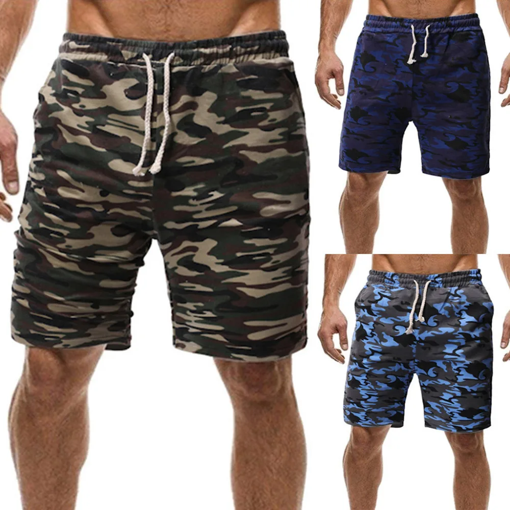 Мужские спортивные повседневные шорты, удобные тренировочные штаны, спортивные летние спортивные шорты на завязках для тренировок, фитнеса, тренажерного зала, мужские камуфляжные военные шорты sy614