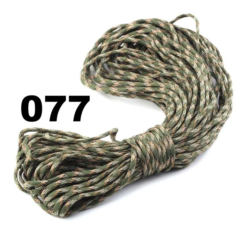 25/50/100/قدم Paracord 550 8/16/32/m المظلة الحبل الحبل حبل مل المواصفات النوع الثالث 7 ستراند تسلق التخييم بقاء المعدات