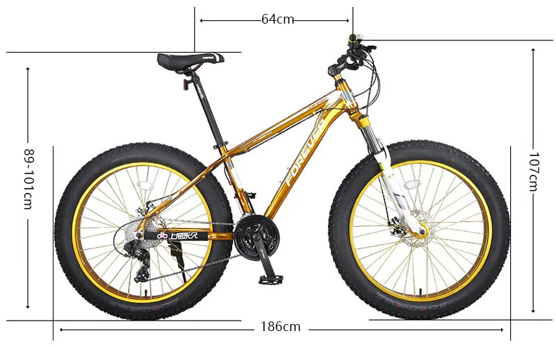 Best Aluminum Alloy Mountain Bike Super Wide Tire Coarse Tire Beach Big Tire Adult Bicycle 0