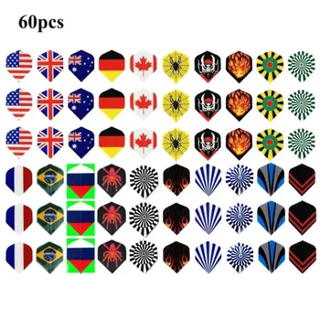 

Good! 60pcs 2D Cool Standard Dart Flights Nice Darts Flight Outdoor Wing Tail Mixed Pattern W8 im im