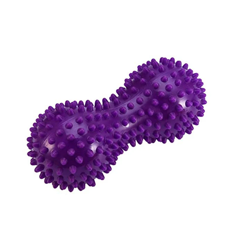 Peanut Spiky Massage Ball Double Lacrosse Fitness Balls Body Building Hand Triggerpoint Massage Balls Yoga Relaxing Reflexology Therapy (2)
