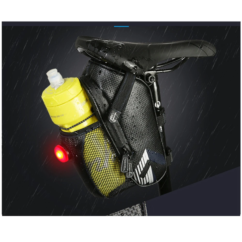 Cheap ROSWHEEL Bicycle Bag Rainproof Saddle Bag Outdoor Cycling Mountain Bike Back Seat Tail Pouch Maintenance Tool Bags with Tailligh 1