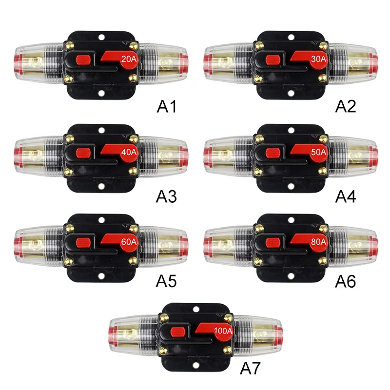Автомобильный Грузовик аудио сбрасываемый Предохранитель автоматический выключатель аудио усилитель защита от перегрузки держатель предохранителя Прямая поставка