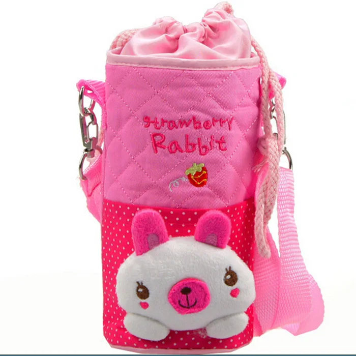 Дети мультфильм Животные бутылки молока воды мешок термос ручка мешок изоляция сохраняет тепло сумка для термоса для ребенка Фидер Lagging - Цвет: Pig Pink