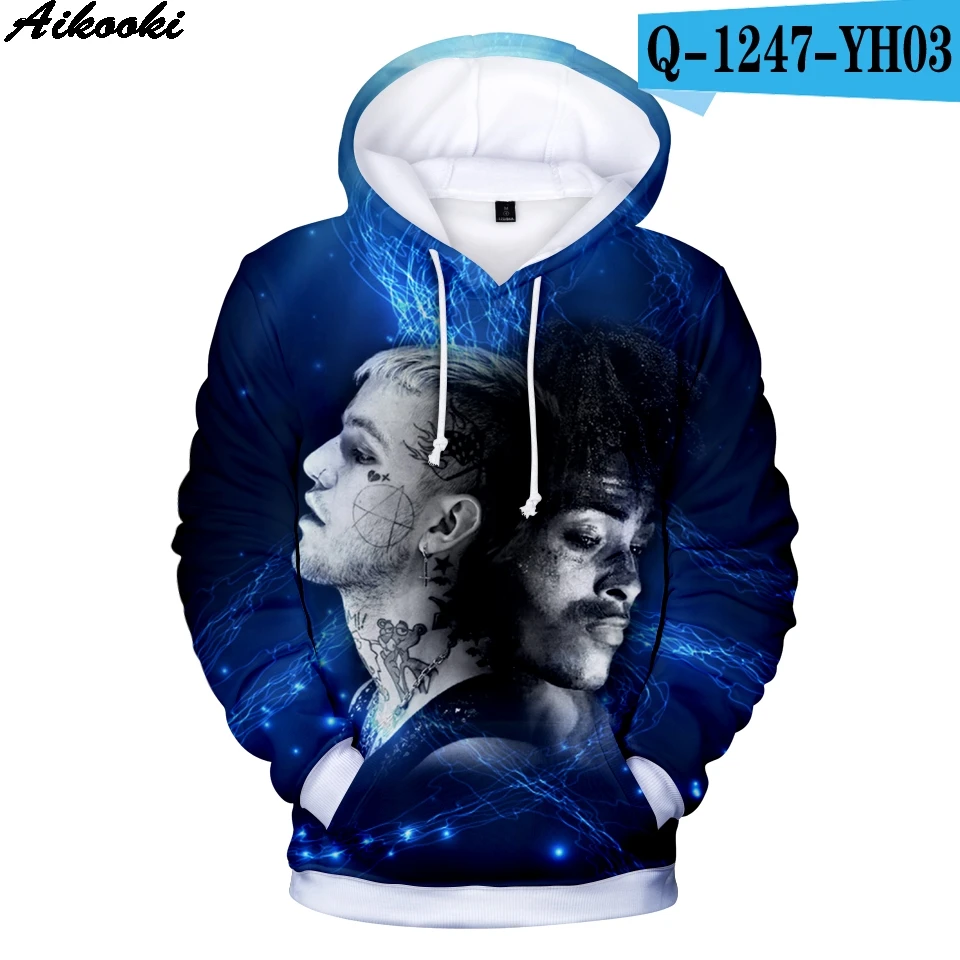 3D Lil peep and xxxtentacion 3D толстовки мужские/женские модные хип-хоп толстовки xxxtentacion толстовки Горячая Распродажа 3D толстовки - Цвет: 3D