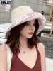 Summer Women Double-sided Flower Print Cotton Sun Hats Ladies Fashion Wide Brim Foldable Sun Bucket Hats Anti-UV Beach Hat Caps ► Photo 3/6