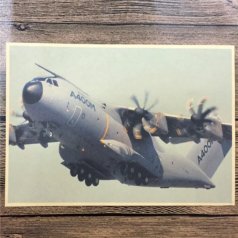 

New arrival FJ-037 Vintage calssic Kraft Paper "USA AIR FORCE A400M" Antique Poster painting Wall Sticker Home Decor 42x30 cm