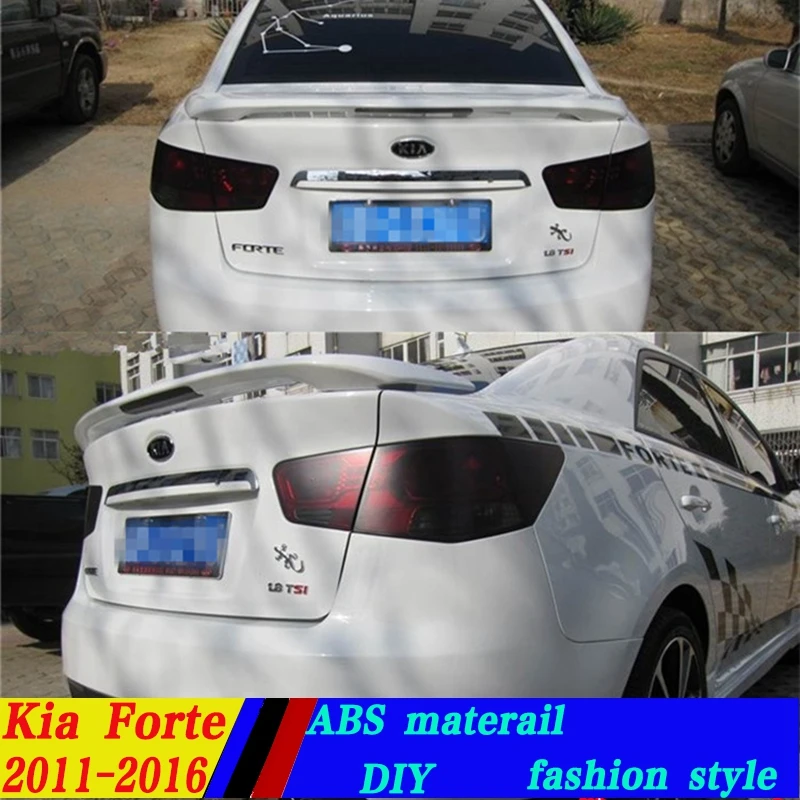 use for Kia forte spoiler 2011 2017 forte Spoiler with light High Quality ABS Material Car Rear