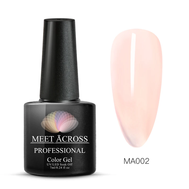 Meet Across Гель-лак для ногтей 7 мл полупрозрачный молочно-белый розовый лак Soak Off Маникюр УФ-гель для дизайна ногтей лак - Цвет: S05025