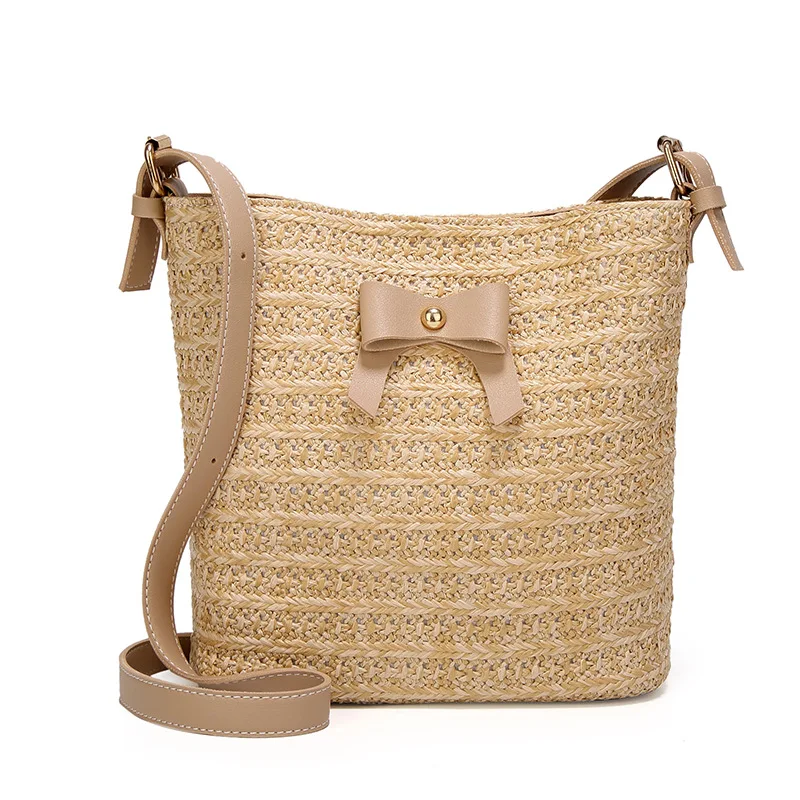 

Women Beach Straw Bag Summer Beach Woven Bag Shoulder Bag Tote Shoulder Handbag Casual Cross Body Messenger Bags For Women 2019