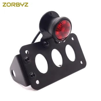 

ZORBYZ LED Side Mount License Plate Bracket Tail Light Fit For Harley Sportster Chopper Bobber