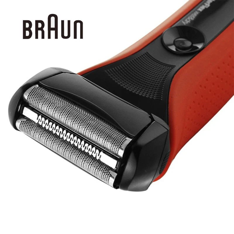 Braun Waterflex Wf2s Мужская электрическая Фольга бритва Влажная и сухая аккумуляторная и Беспроводная Бритва с поворотной головкой 100-240 в красный