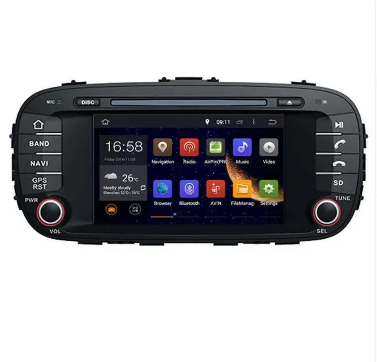 Clearance GIFTS ROM 16G Quad Core Android 7.1 Fit KIA SOUL 2014 2015 2016 2017- CAR DVD PLAYER Multimedia Navigation DVD GPS STEREO RADIO 0