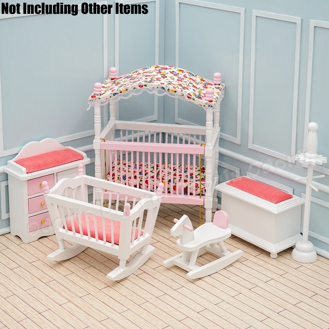 Odoria 1/12 Dollhouse Miniature Baby Nursery Room 6pcs Furniture Set Decoration