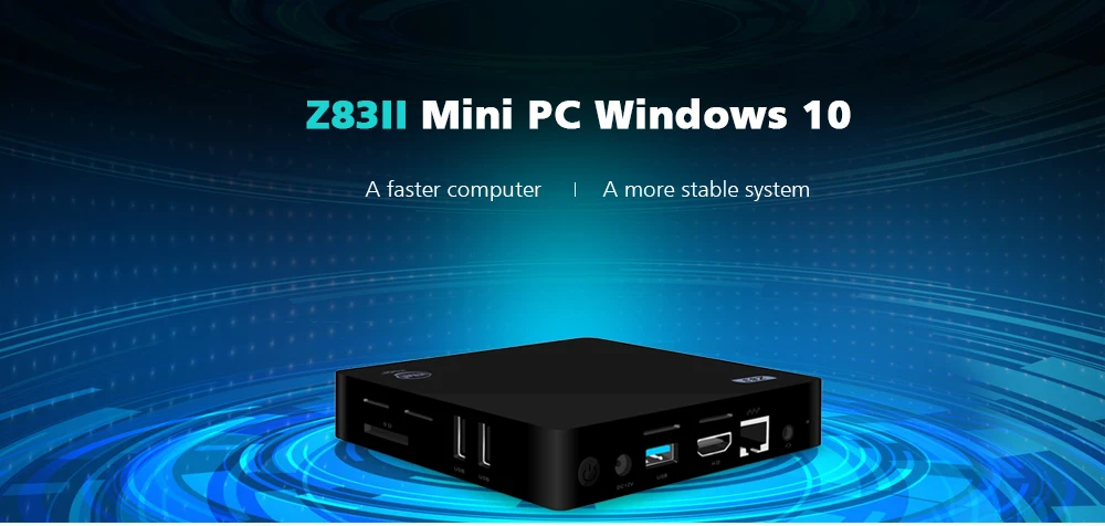 Z83II Мини ПК Windows 10 Intel Atom X5-Z8350 четырехъядерный 2G 3 2G/4G 64G мини-компьютер 2,4G 5,8G WiFi BT4.0 медиаплеер