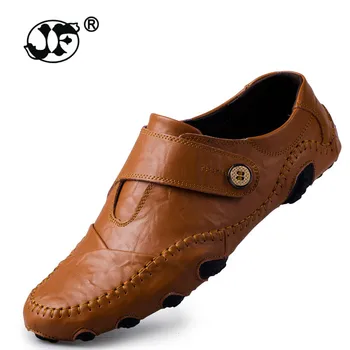 

New Design 2019 Spring Summer Men Flat Shoes Soft Split Leather Male Moccasin Driving Loafers Shoes Casual Sapatos Homens 00