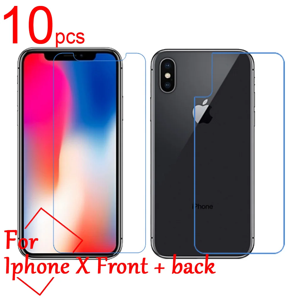10pcs Ultra Clear/Matte/Nano anti-Explosion LCD Screen Protector Guard Cover For iphone X 10 (Front + back) Protective Film
