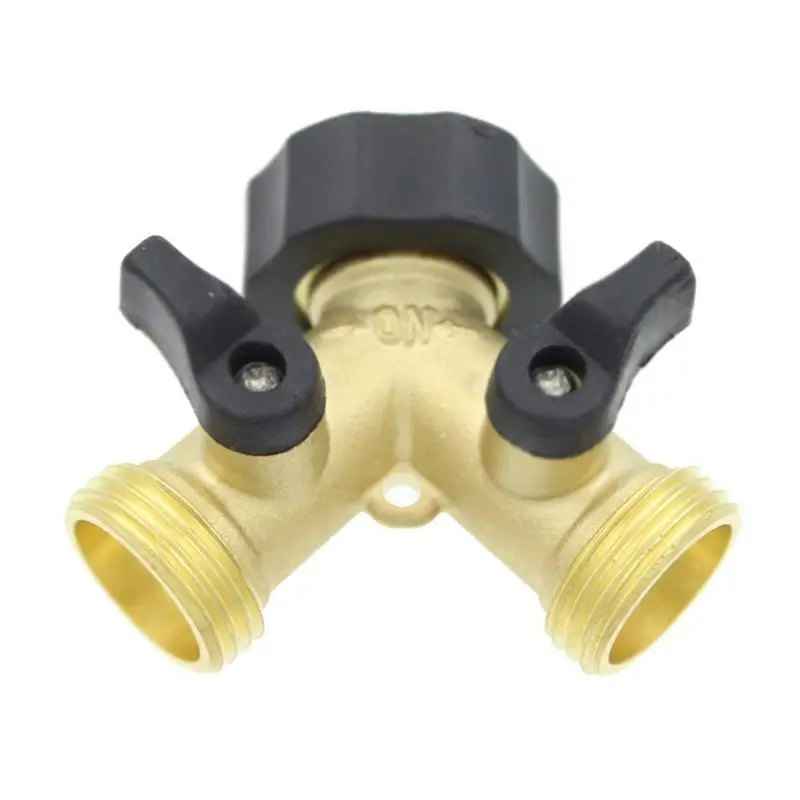 Tap Adaptor for Garden 2 Way Brass Tap Manifold with Individual On//Off Valves