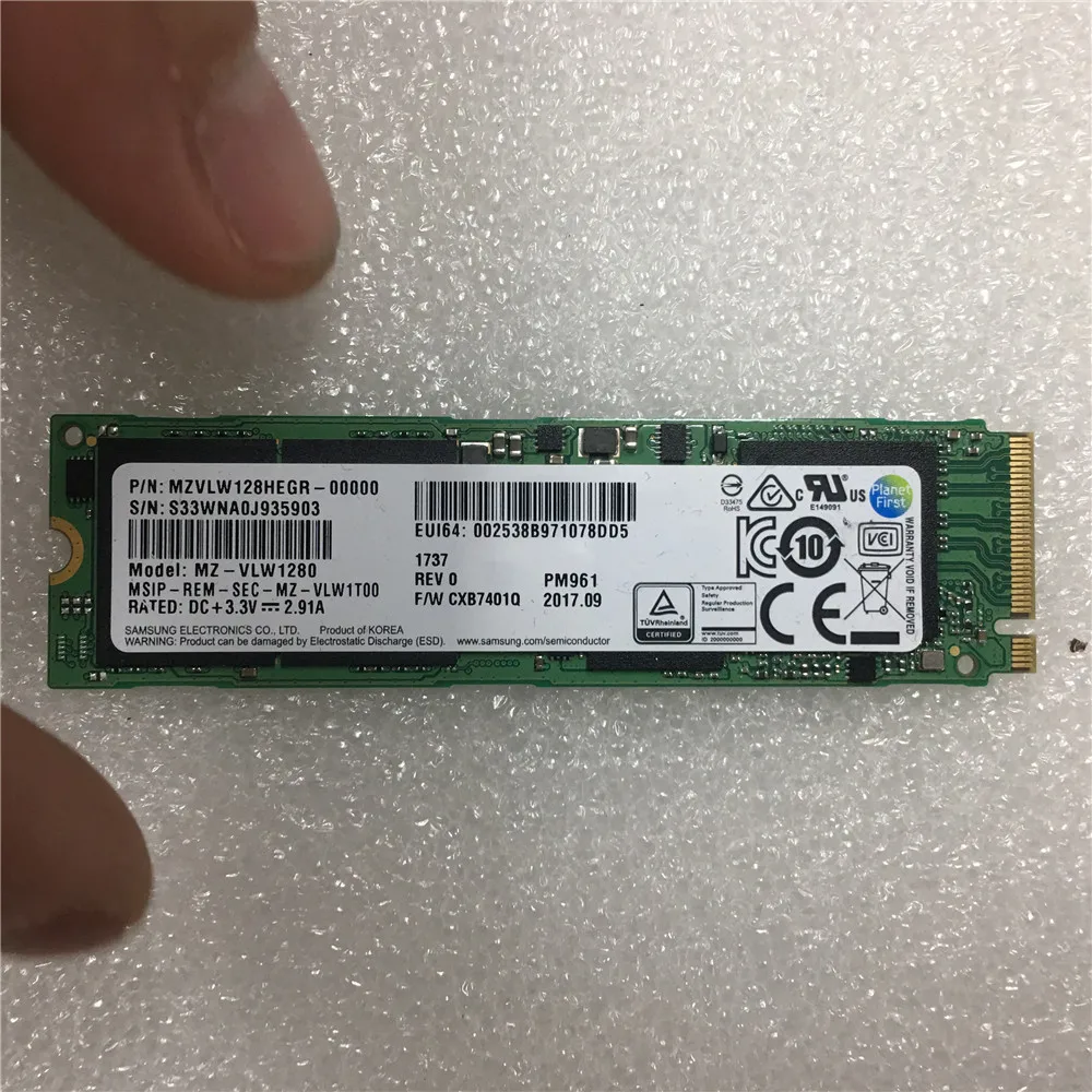 

Laptop SSD PM961 NVME 128GB PCIE Solid state Drive Internal State Drive MZ-VLW1280