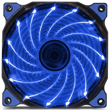 

120mm LED Ultra Silent Computer PC Case Fan 15 LEDs 12V With Rubber Quiet Molex Connector Easy Installed Fan