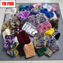 Настоящий мех кролика кольцо шарф женский вязаный Настоящий мех кролика шарфы теплый мягкий хороший эластичный натуральный мех шейный платок