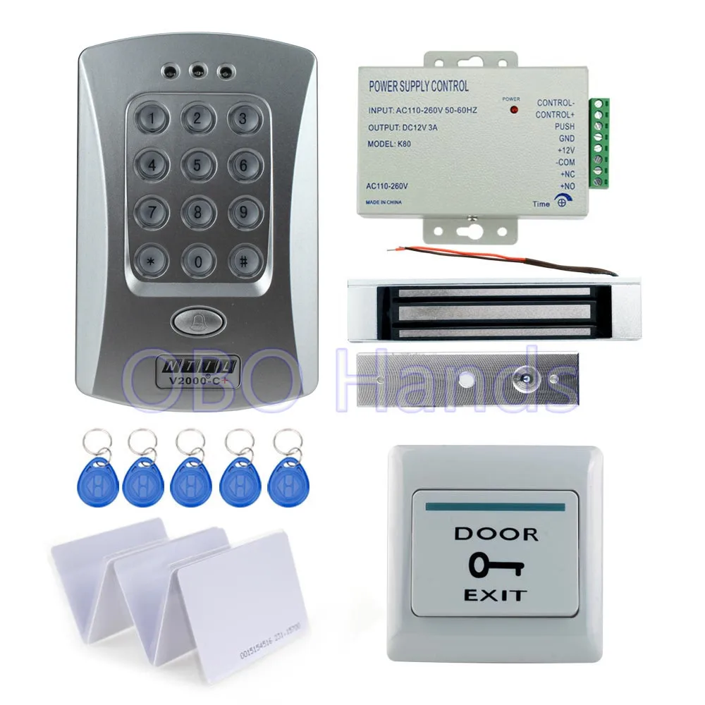 Hot sale completed door access control system kit V2000 C+ and 180KG