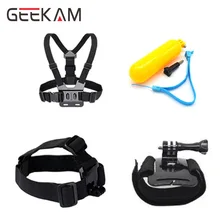 GEEKAM Go Accessories Set Chest Belt Head Wrist Mount Strap Floaty Bobber For HD Hero 4 3 3+ 2 Sj4000 pro Black Edition