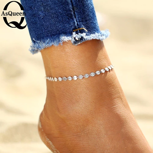 Золотой цвет босиком звезда цепь пляж ювелирные изделия лодыжки браслет на лодыжке босиком ювелирные изделия браслет на ноге простой - Окраска металла: Style8-silver