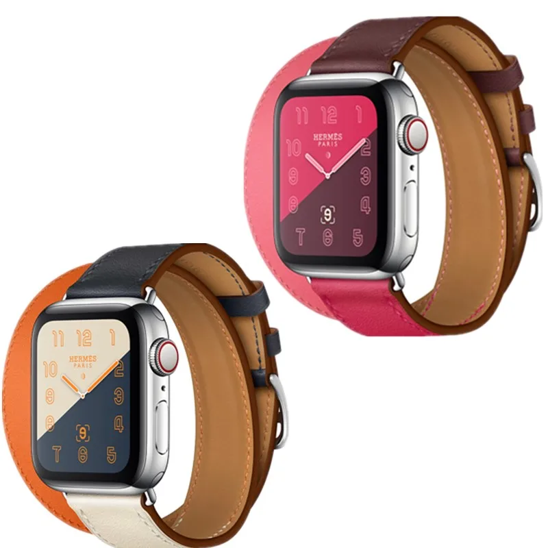 Кожаный ремешок браслет для Apple watch band 4/2/1 спортивный Iwatch 44/42/40/38 мм