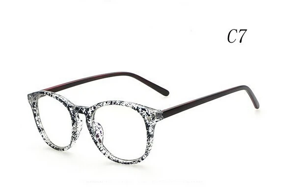 Горячая новинка полный обод винтажные очки оправа для мужчин и женщин Близорукость очки модная оправа для очков простые зеркальные очки Armacao - Цвет оправы: C7