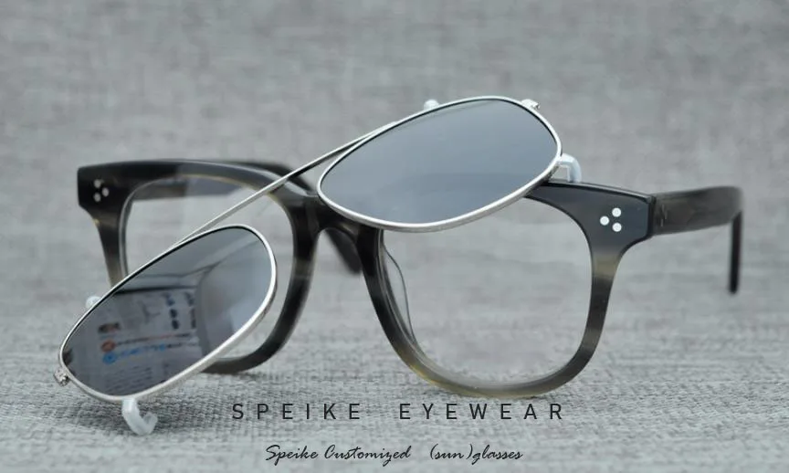 SPEIKE Высокое качество индивидуальные очки для близорукости 5236 очки для чтения анти-синие очки pregressive Рецептурные очки 1,74 линзы - Цвет оправы: Blue grain