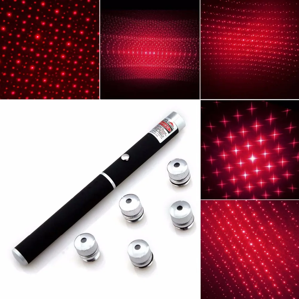 5 Star Caps w// 5 Patterns Grating Lense for Laser Pointer Pen-Style