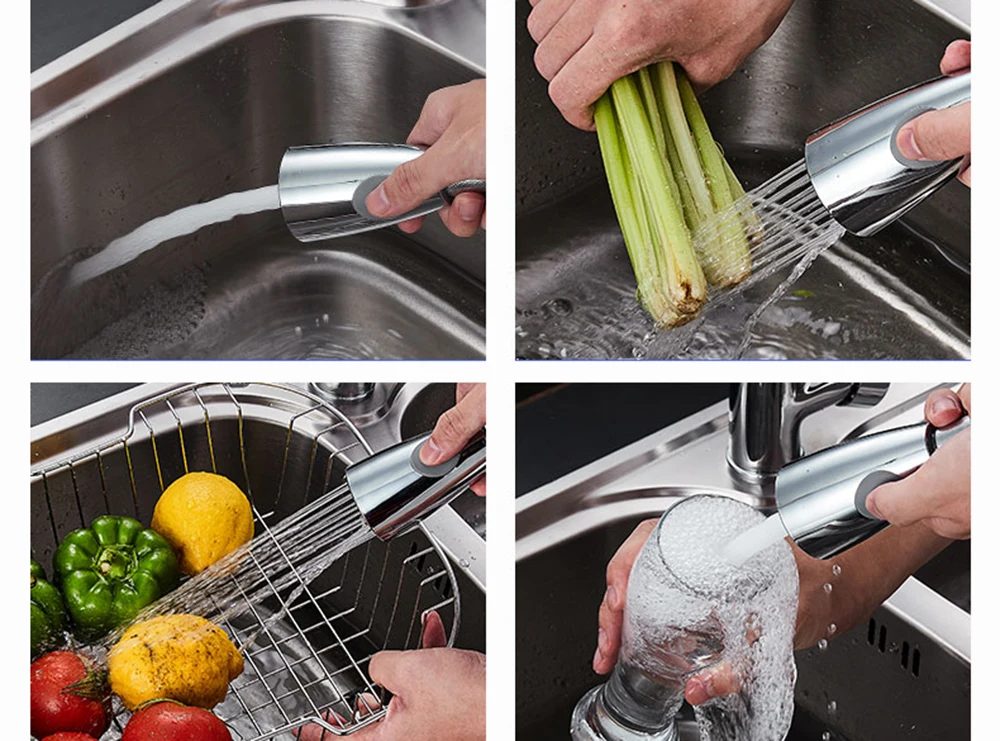 Смесители для кухни серебристые с одной ручкой выдвижной кухонный кран с одним отверстием поворотный кран с ручкой 360 градусов смеситель для воды смеситель кран