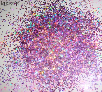 

50g/bag 1mm(1/24")Laser Holographic Lilac Dazzling Hexagon Glitter Paillette Spangles Shape for DIY Nail Art &Glitter Crafts