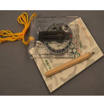 

200pcs practical Multifunction Outdoor Survival Camping Compass Hiking Ruler Map Scale