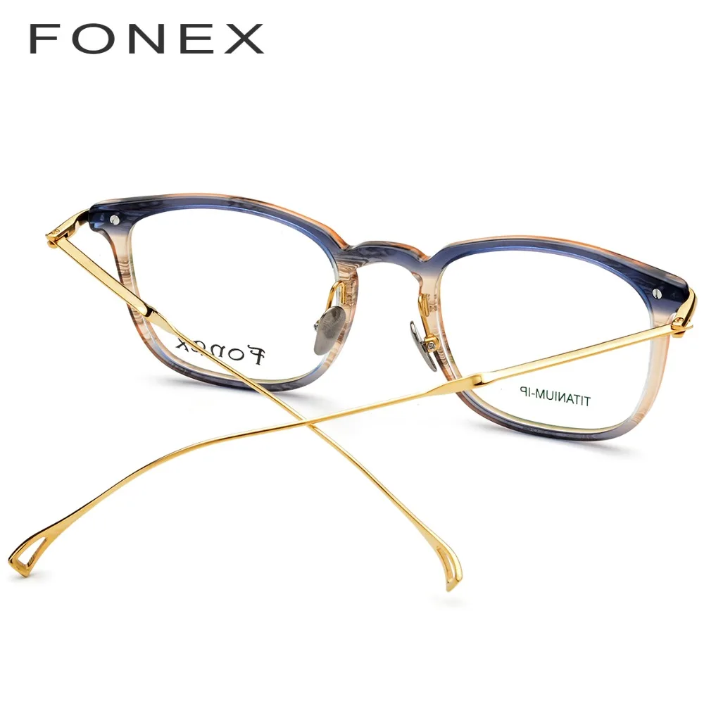 Оптические очки FONEX из ацетата титана мужские для близорукости по рецепту