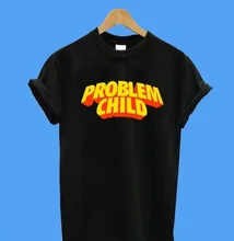 Kuakuayu Hjn Problem Child Aesthetic Black T-shirt Unisex Grunge 