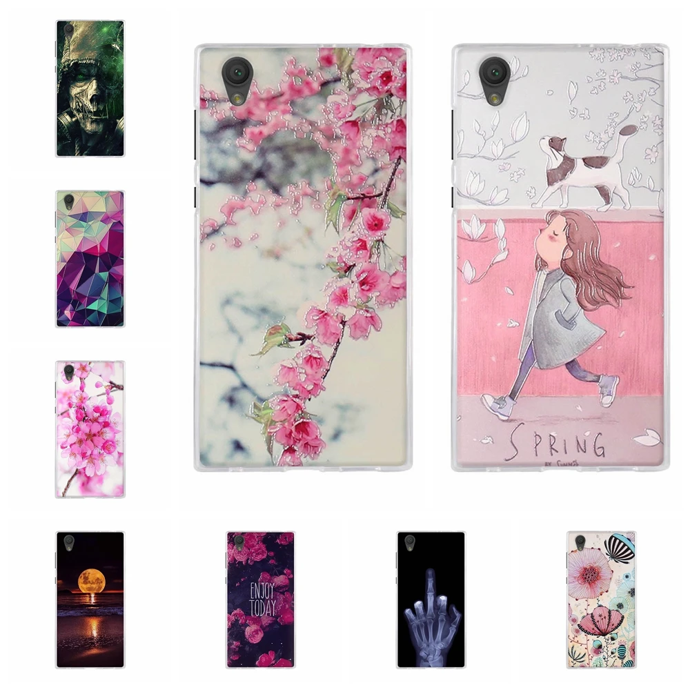 

3D Relief TPU Case For Sony Xperia L1 G3311 G3312 Stereo Painted Pattern Cover For Sony Xperia L1 Phone Cases Cartton Case Shell