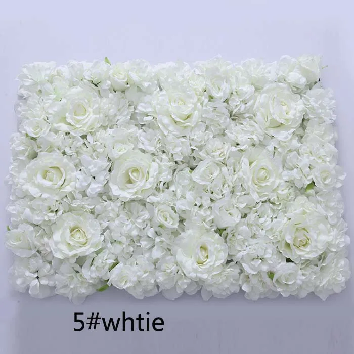 40x60 см искусственный цветочный фон для свадьбы День рождения, детский душ вечерние Декор стены романтичное украшение для свадьбы шелк роза Wh - Цвет: 5 whtie