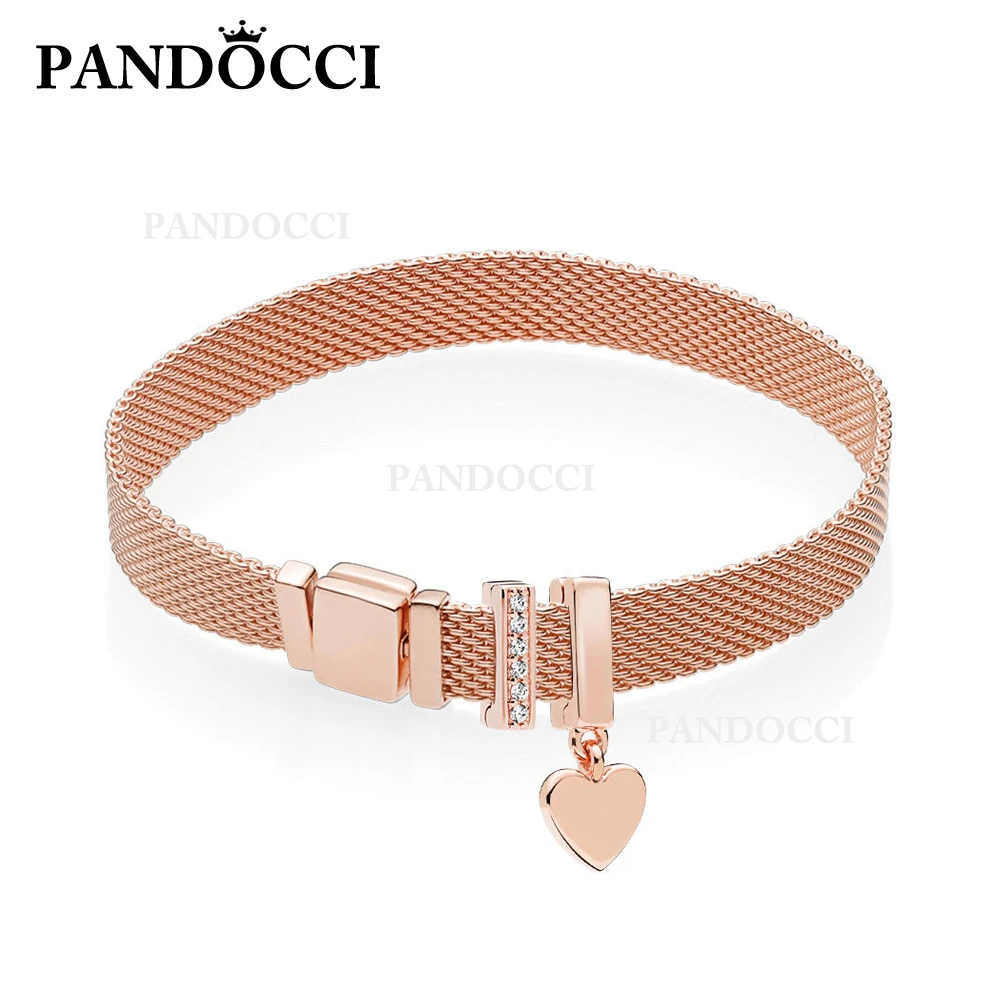 

PANDOCCI 100% 925 Sterling Silver RAU0533 Rose Reflexions Floating Heart Gift Set Timeless Clip Charm Floating Heart Clip Charm