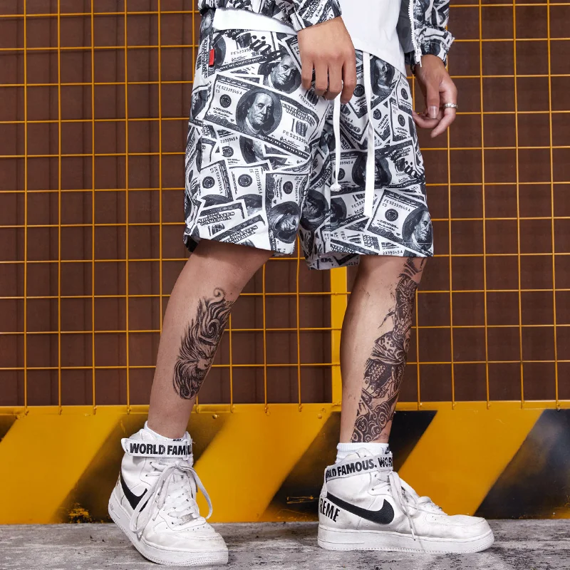 Лето tidal wave европейский и американский ветер, печать на заказ, студентов, мужчин и женщин, пять точек галстуков, шорты