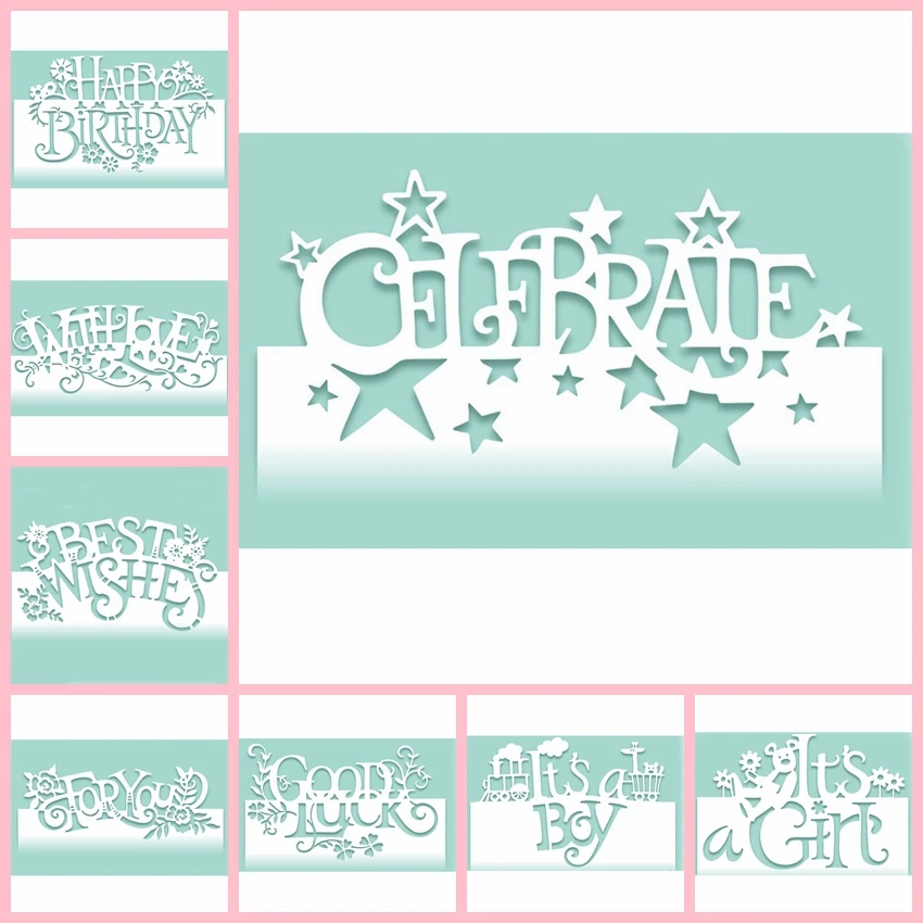 

Mixed Phrases Cutting Die Embossing Template Craft Card Album Photo Making Scrapbooking New Arrival Handicraft Decoration
