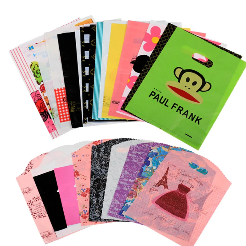

35x25cm Plastic Jewelry Pouches Flower Cartoon Pattern Gifts Bags Wedding Christmas Party Favors Packaging Candy Jewelry Bag
