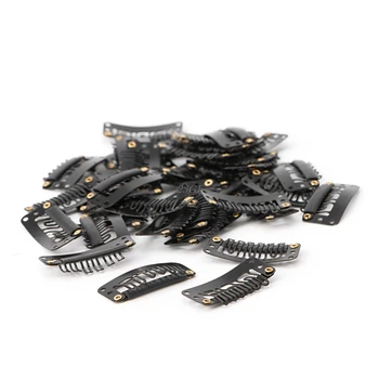 

40PCS Styling Tools Black U Shape Snap Metal Clips For Hair Extensions Hairdressing Salon Clamps Hair Grip