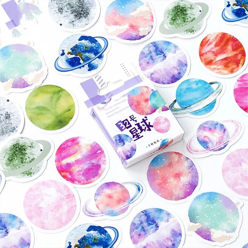 45PCS/Pack Planet Scrapbooking Stickers Diary DIY Decorative Seal Paste Embellishments Creative Material Craft Paper | Дом и сад