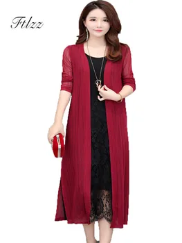 

Ladies Thin Long Jacket Summer Long Sleeve Casual Cardigan 2019 New Plus Size Gauze Lace Coat Outerwear Womens Jackets Casacos